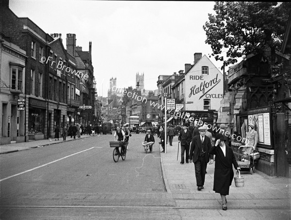 CATHEDRAL FROM LINDUM STREET  HALFORD'S  WHITTON'S